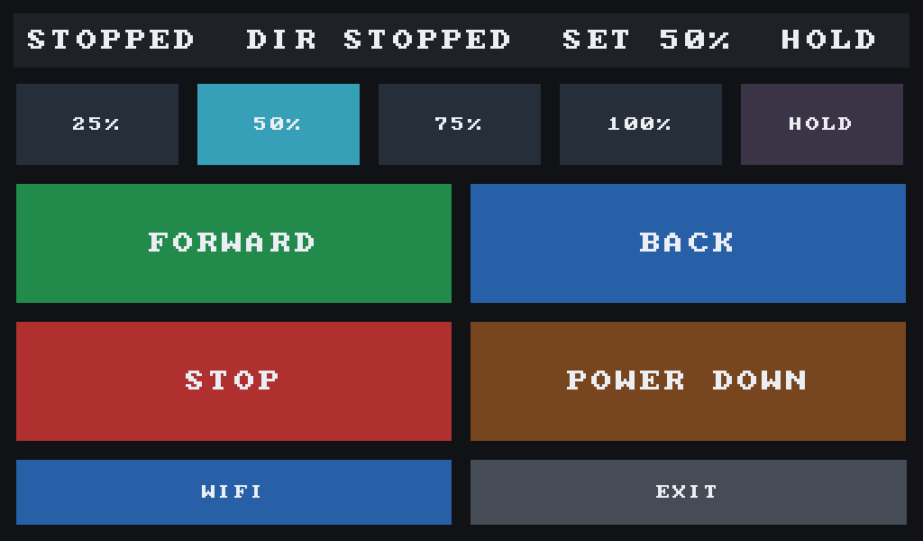 PhotoCar touchscreen control UI
